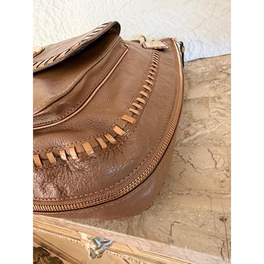Rare luxury Coach Devin XL Brown Expandable Bag With Whipstitch Detail 15995 - Picture 10 of 16